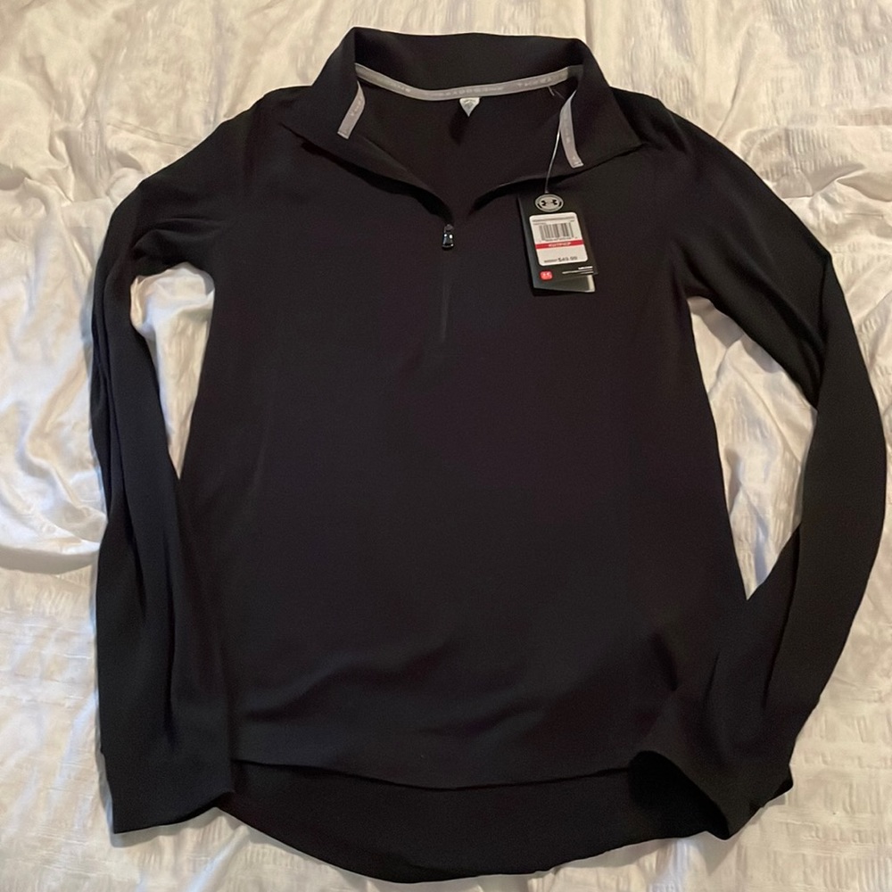 Under Armour threadborne black 1/4 zip NWT